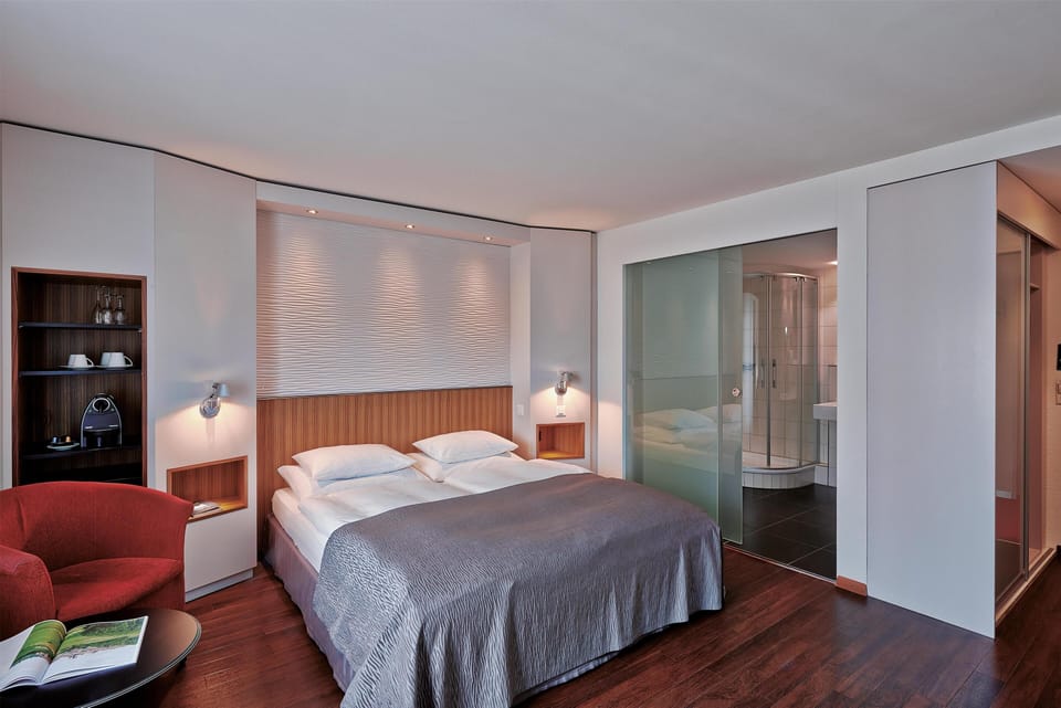 Hypo-allergenic bedding, down comforters, minibar, in-room safe