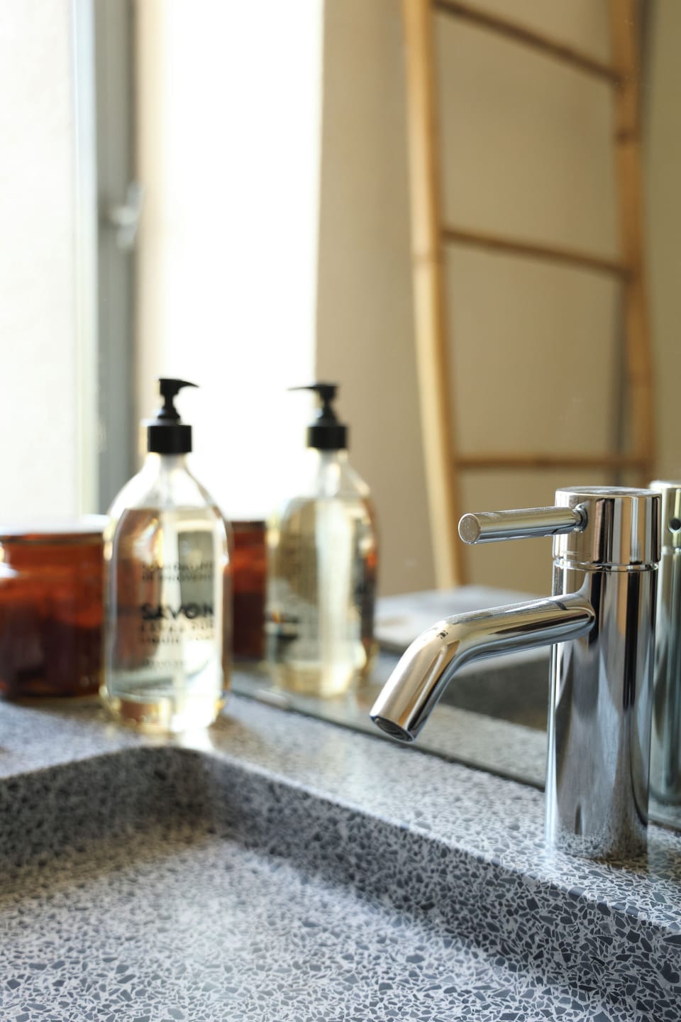 Family Room | Bathroom | Shower, hair dryer, towels, soap