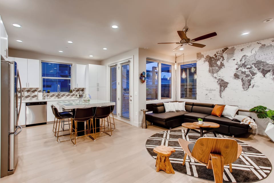 Townhome, Multiple Beds, Hot Tub, Mountain View (908 Jerome 1 and 4 - Group Listing) | Living area | 50-inch flat-screen TV with digital channels, fireplace