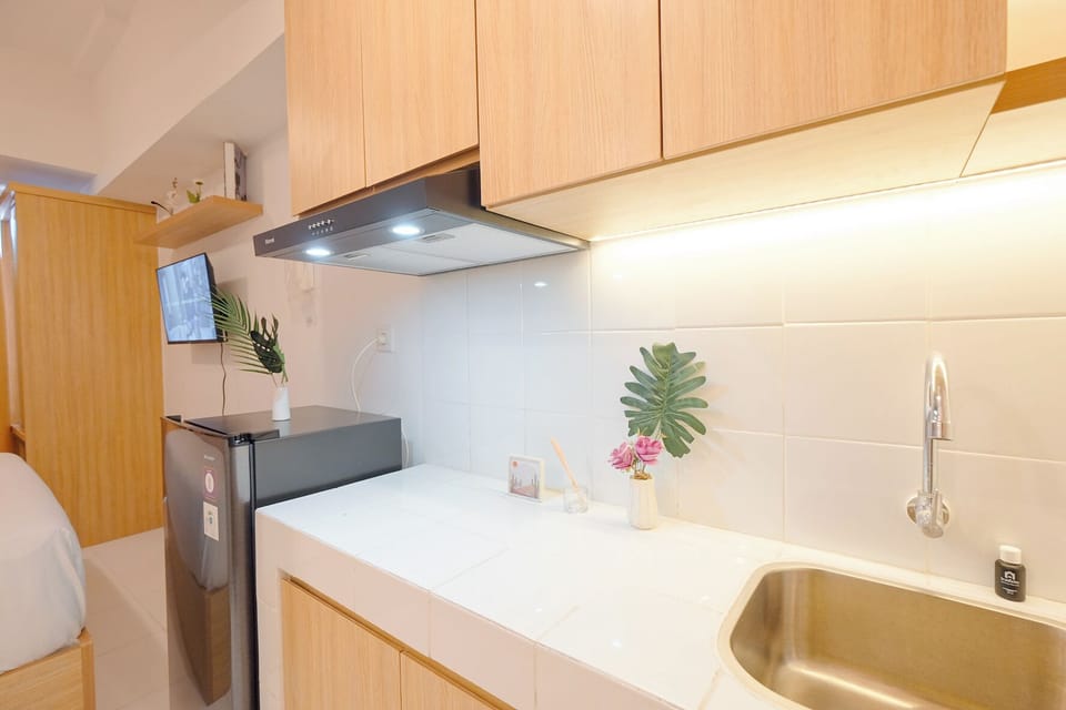 Deluxe Studio | Private kitchen | Fridge, stovetop, rice cooker