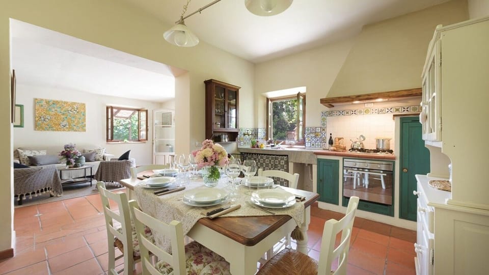 Deluxe Apartment, Private Pool, Garden View | Private kitchen | Full-size fridge, microwave, oven, stovetop