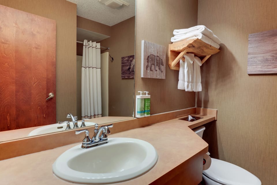 Theme Suite with Whirlpool | Bathroom | Combined shower/tub, free toiletries, hair dryer, towels