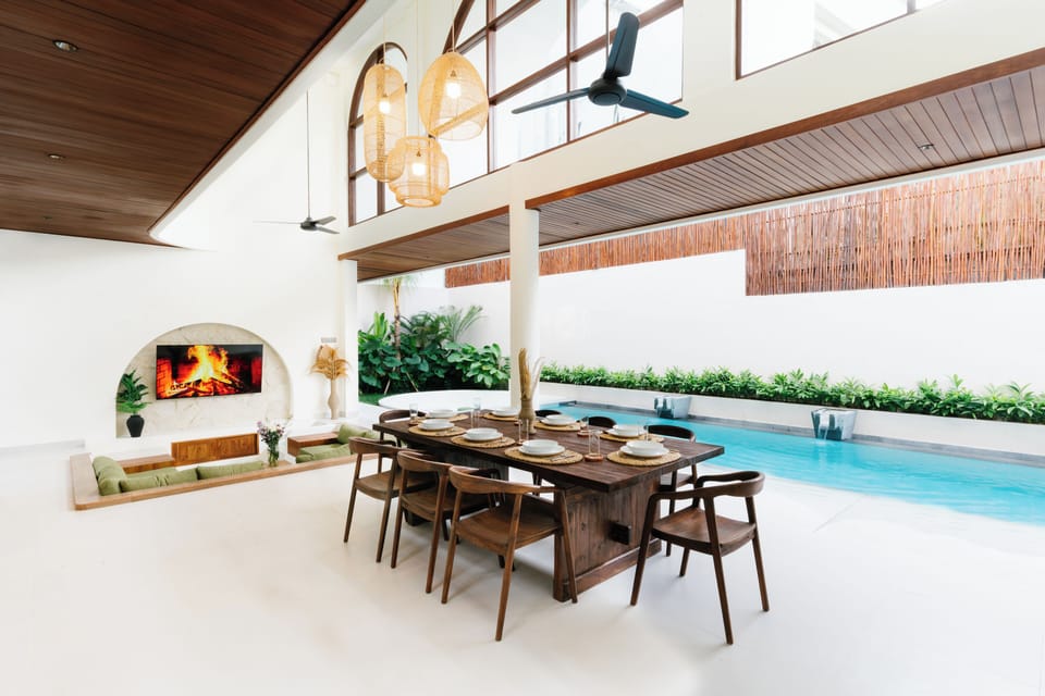 Luxury Villa, Pool View | Living area | Flat-screen TV