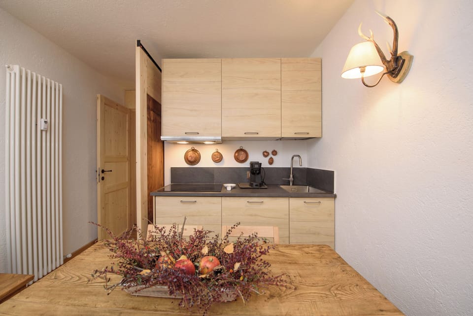 Apartment, Mountain View | Private kitchen | Fridge, oven, stovetop, cookware/dishes/utensils