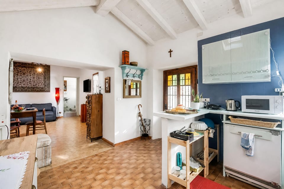 Family Studio, Microwave, Mountainside (Il Nido del Ciabattino in old town) | Living area | Flat-screen TV