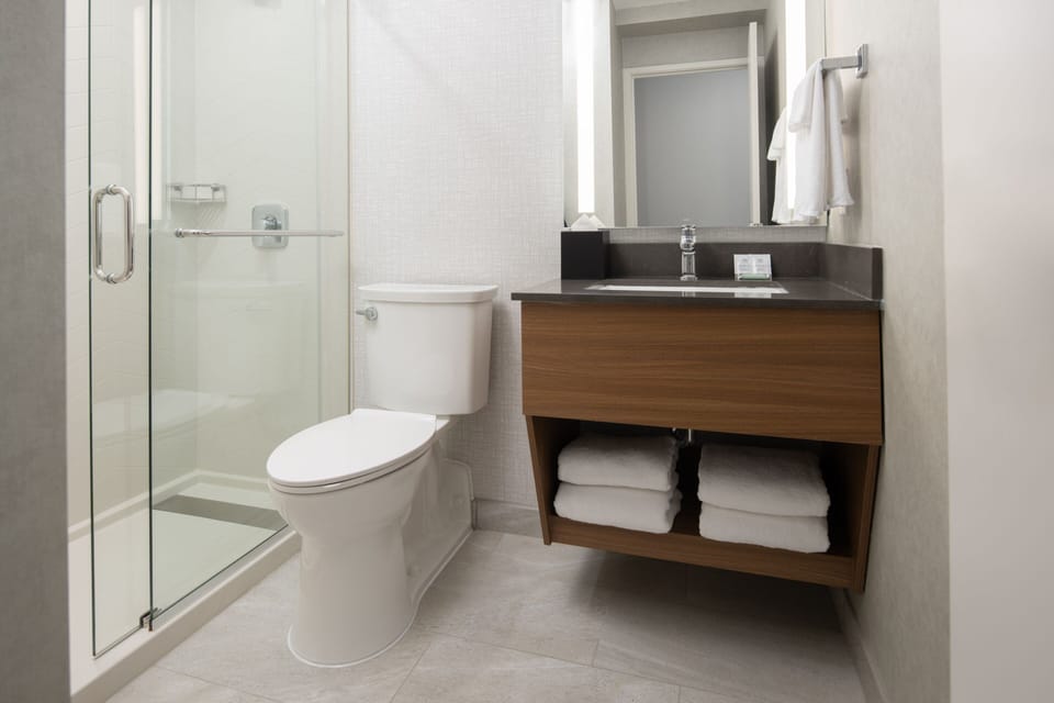 Free toiletries, hair dryer, towels, soap