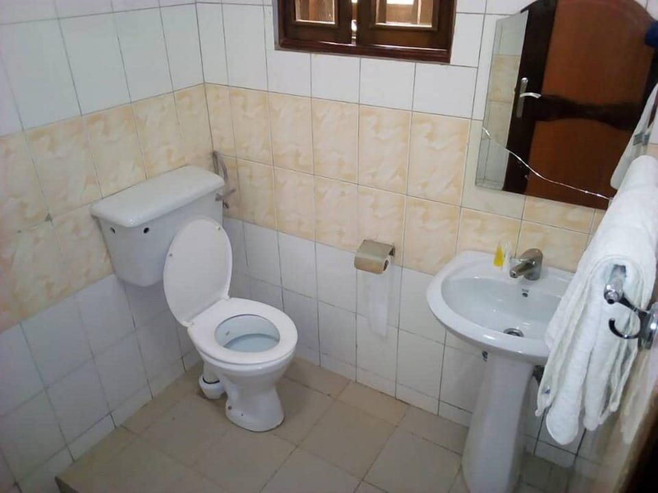 Towels, soap, shampoo, toilet paper