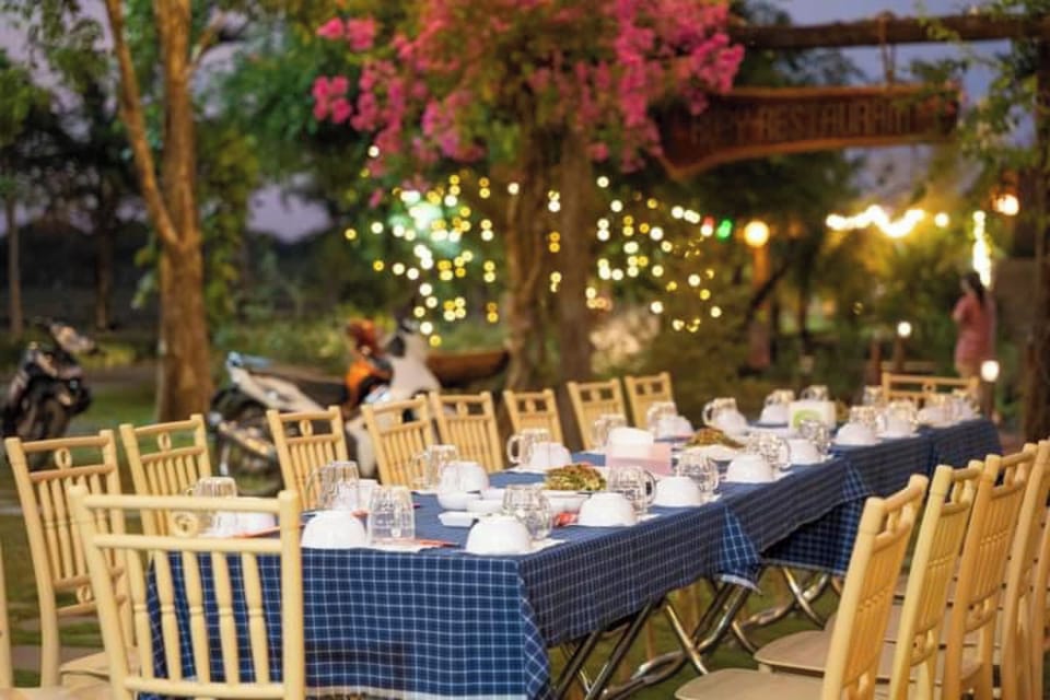 Outdoor banquet area