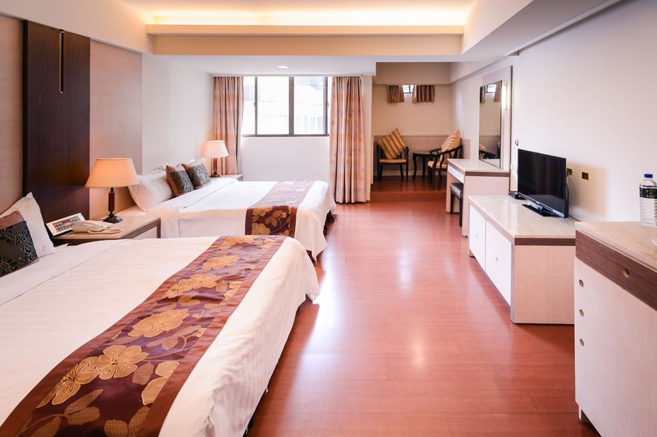 Family Room, 2 Double Beds | Premium bedding, down comforters, desk, blackout drapes