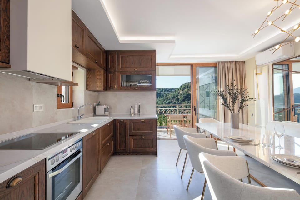 Luxury Villa, Private Pool, Mountain View | Private kitchen | Espresso maker, coffee/tea maker, full-size fridge, microwave