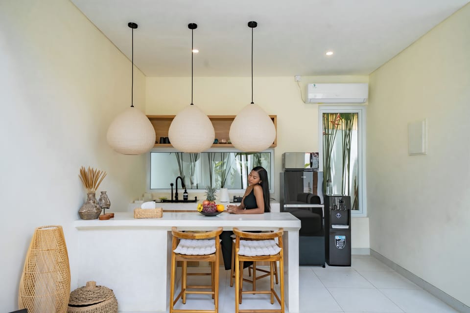 Deluxe Villa, Patio, Pool View | Private kitchen | Toaster, blender