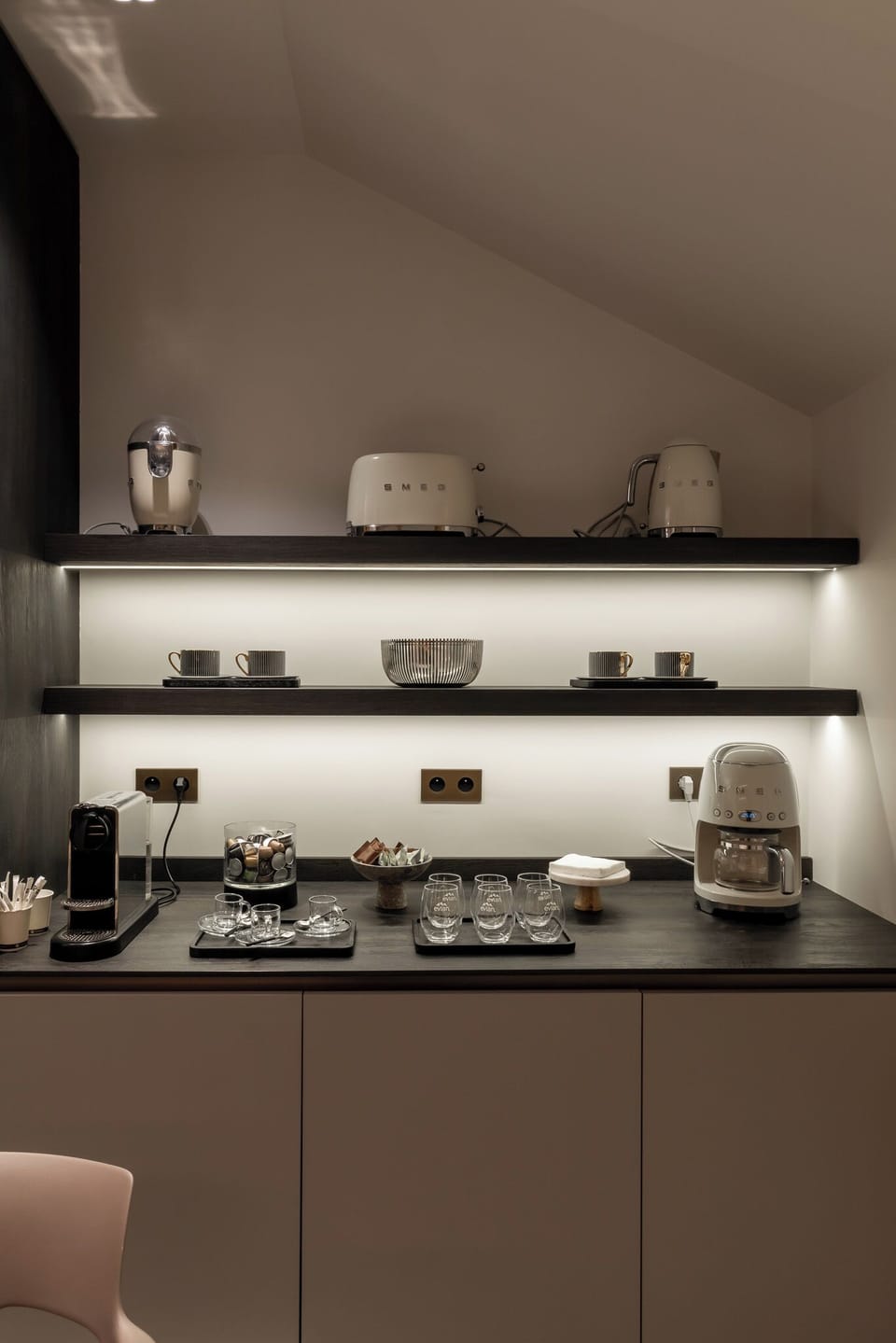 Luxury Villa, Garden View | Private kitchen | Espresso maker, coffee/tea maker, full-size fridge, microwave