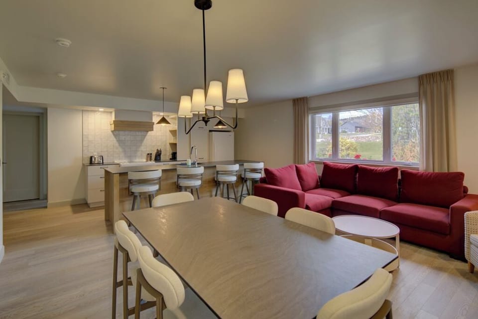 Apartment, 2 Bedrooms, Balcony, River View | Living area | TV, printers