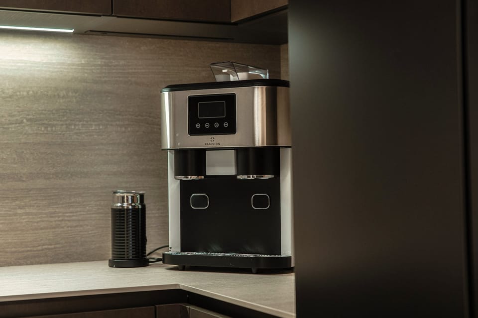 Apartment | Private kitchen | Full-size fridge, microwave, oven, stovetop