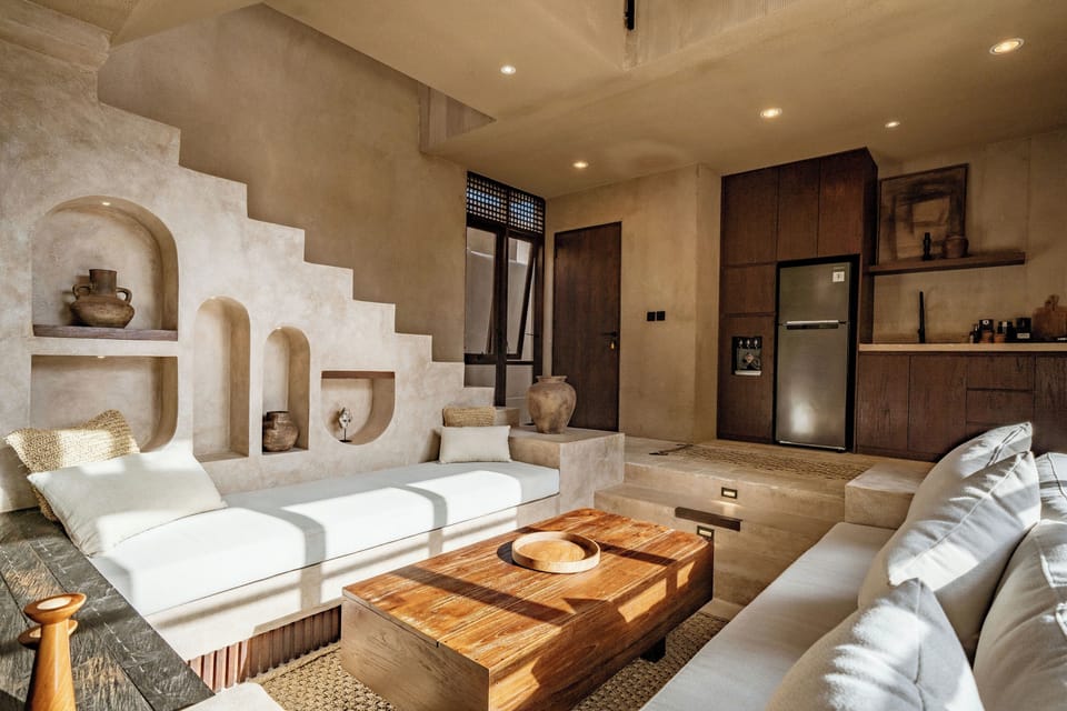Junior Villa, Patio, Pool View | Living area | 55-inch flat-screen TV with cable channels