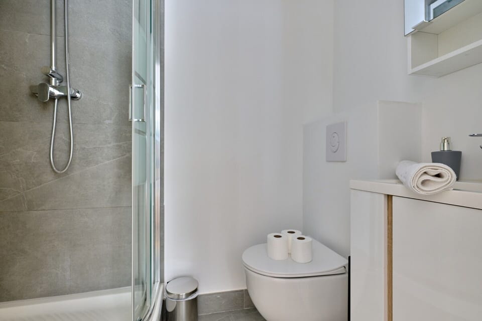 Apartment | Bathroom | Hair dryer, soap, shampoo