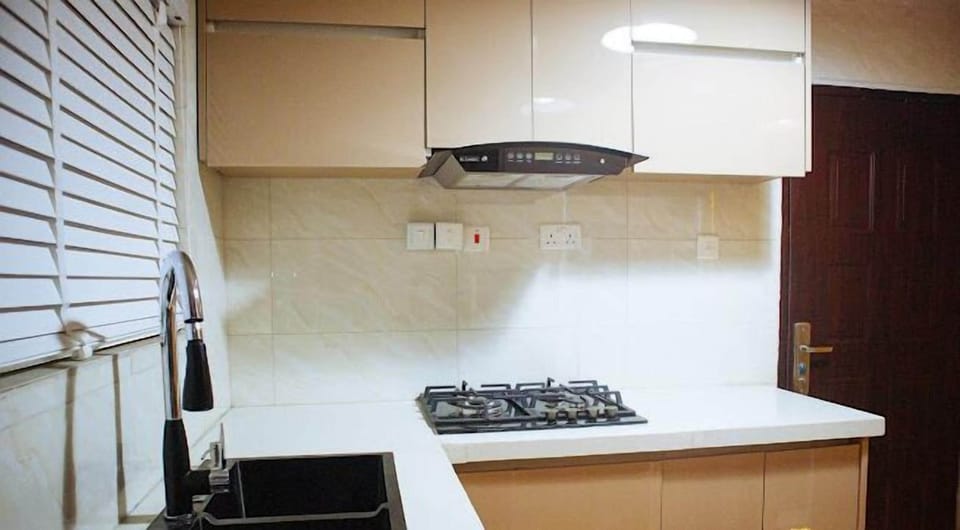 Family Apartment, Balcony, City View | Private kitchen | Fridge, microwave, oven, stovetop
