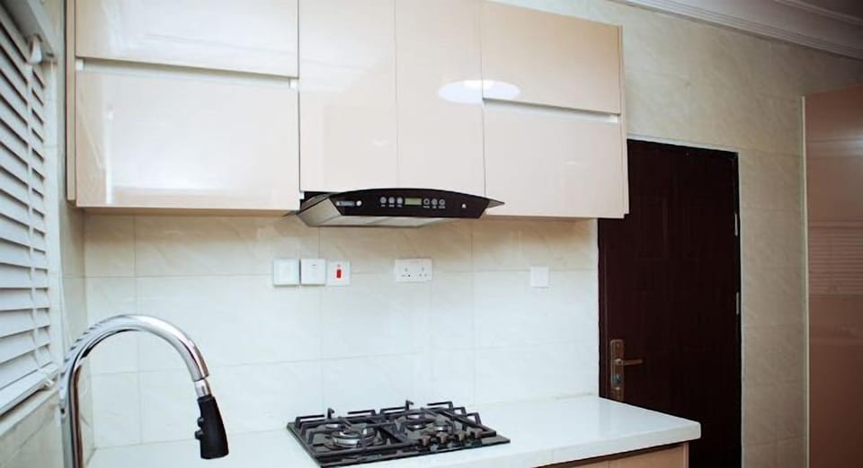 Family Apartment, Balcony, City View | Private kitchen | Fridge, microwave, oven, stovetop