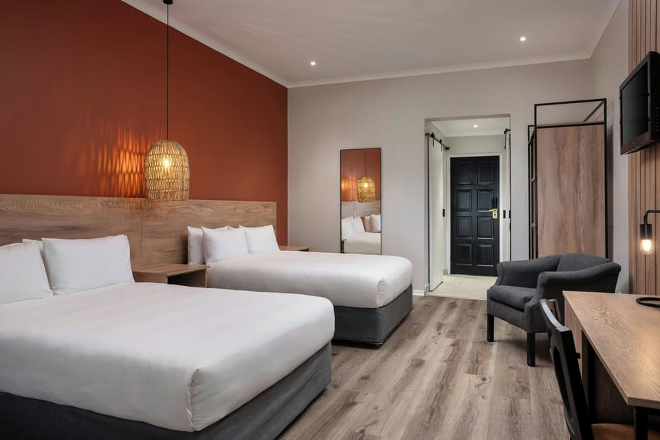 Room, 2 Double Beds, Smoking | In-room safe, desk, laptop workspace, free WiFi