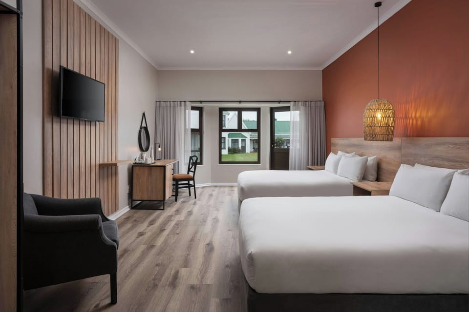 Room, 2 Double Beds, Smoking | In-room safe, desk, laptop workspace, free WiFi