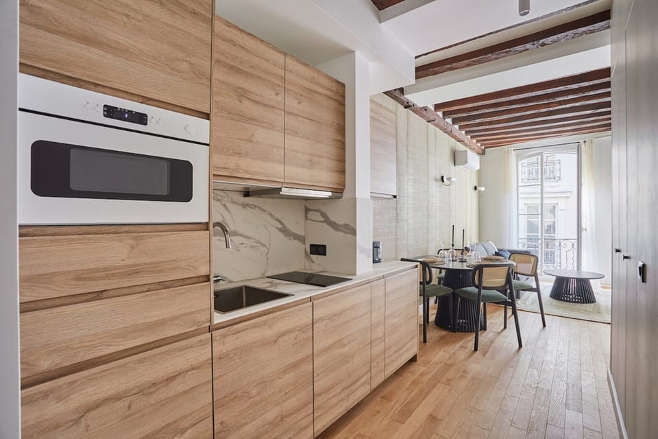 Apartment | Private kitchen | Fridge, microwave, stovetop, dishwasher