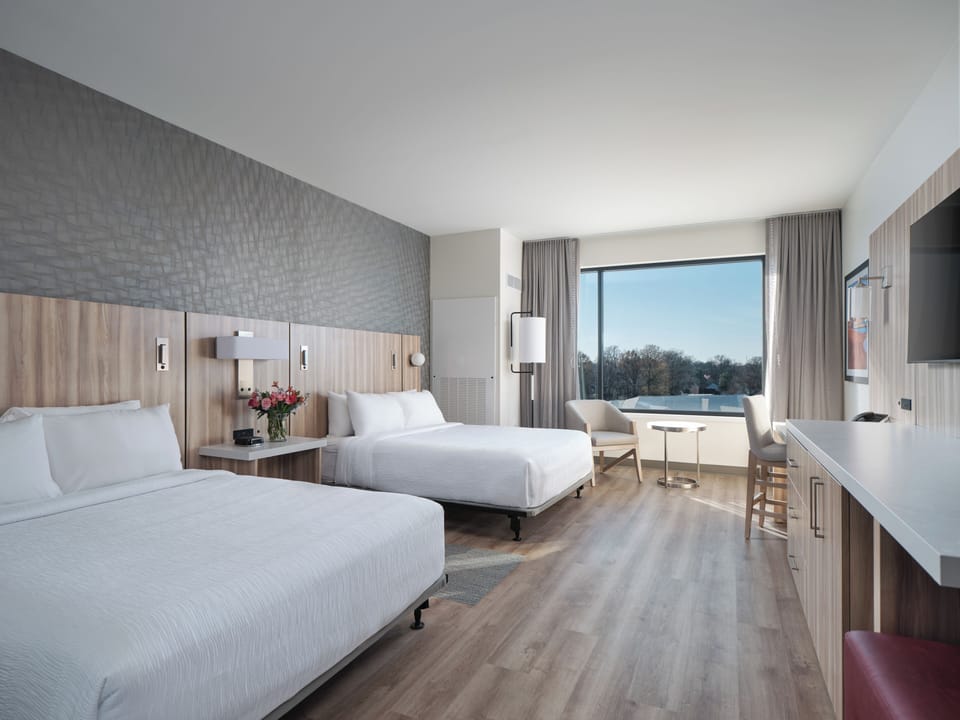 Standard Double Room, 2 Queen Beds, Transfer Shower | Desk, laptop workspace, free WiFi