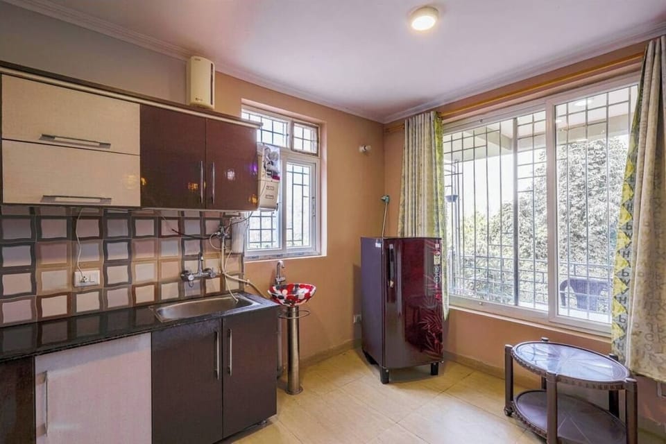 Mini-fridge, electric kettle
