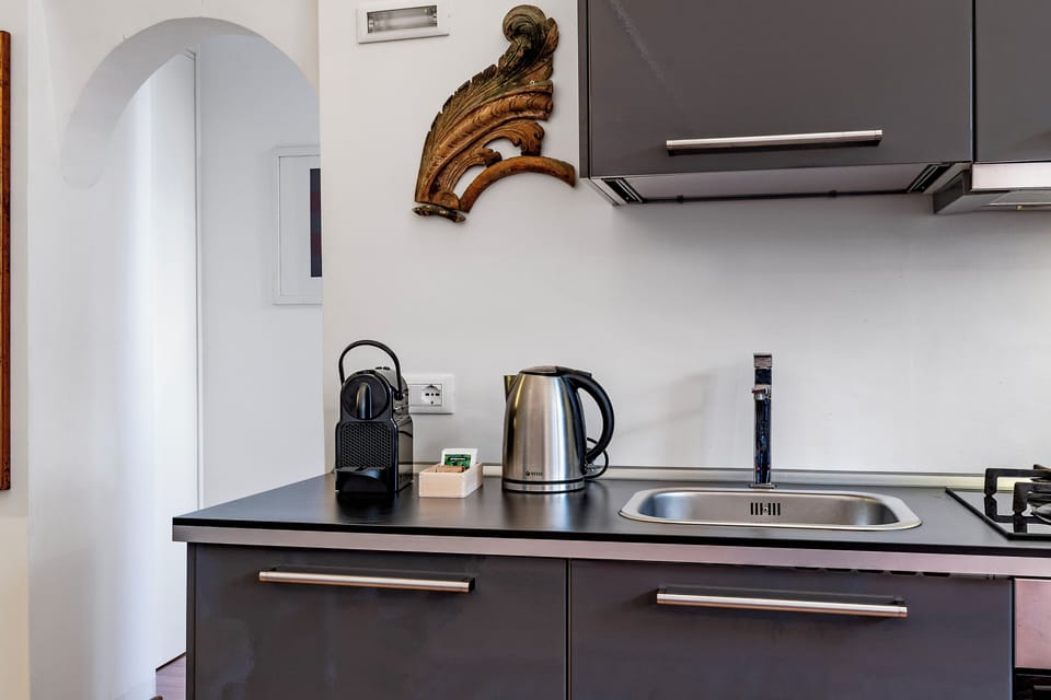 Apartment | Private kitchen | Espresso maker, electric kettle, toaster