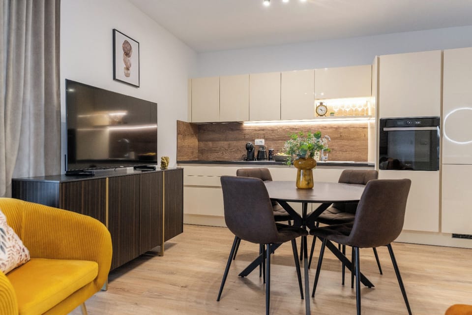 Superior Apartment, 1 Bedroom, Courtyard View | Living area | 43-inch Smart TV with digital channels