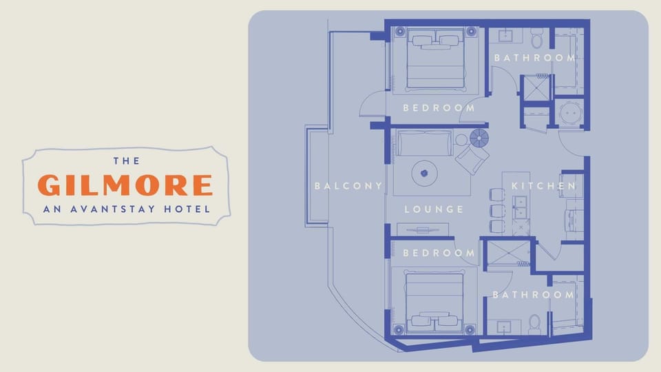 2 Bedroom Suite w/ Balcony | Floor plan
