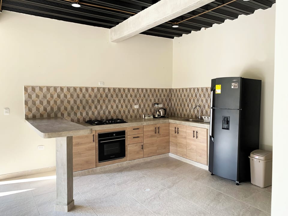 Deluxe Cabin, Mountain View | Private kitchen