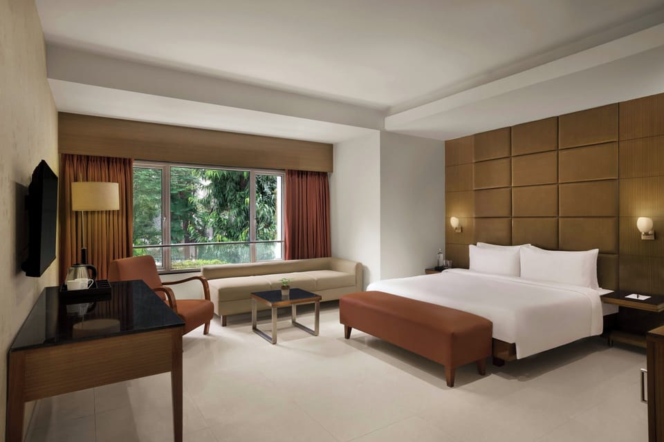 In-room safe, desk, laptop workspace, blackout drapes