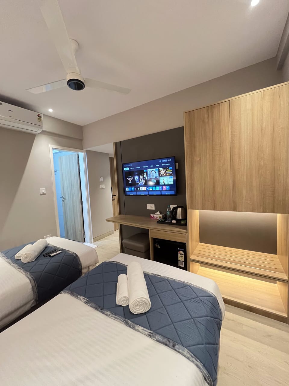Deluxe Double or Twin Room, City View | Premium bedding, memory foam beds, minibar, blackout drapes