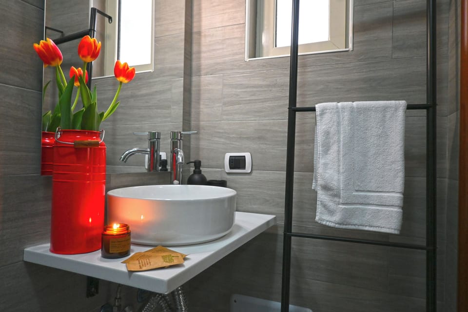Deluxe Apartment, Kitchenette, City View | Bathroom | Shower, hair dryer, bidet, towels