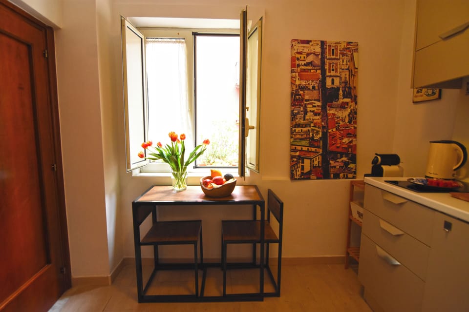 Deluxe Apartment, Kitchenette, City View | Private kitchen | Full-size fridge, microwave, oven, stovetop