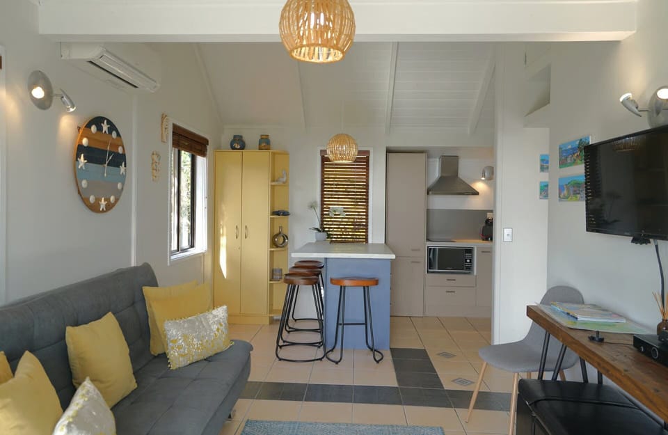 Superior Chalet, 1 Bedroom, Hot Tub, Sea View | Living area | 32-inch Smart TV with digital channels, streaming services