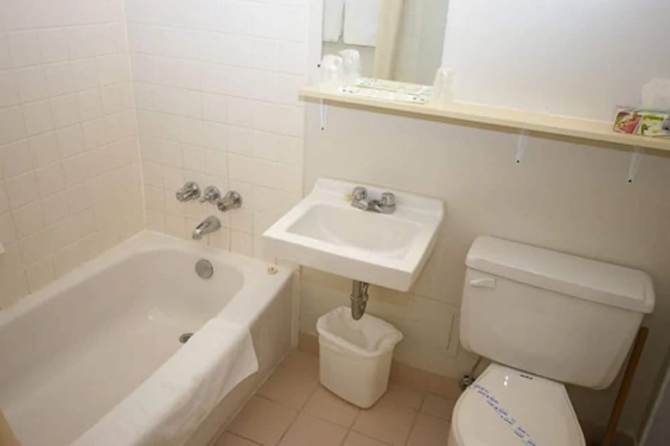 Standard Room, 1 Queen Bed | Bathroom | Combined shower/tub, free toiletries, hair dryer, towels