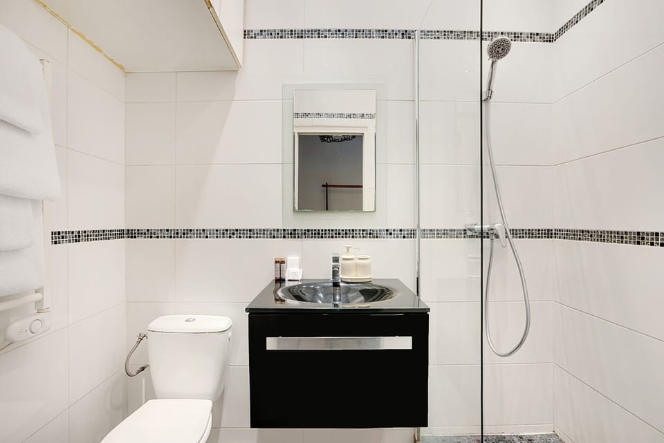 Apartment | Bathroom | Hair dryer, towels, soap, shampoo