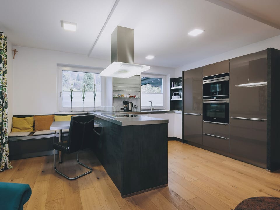 Superior Chalet, Mountain View | Private kitchen | Electric kettle, toaster, highchair