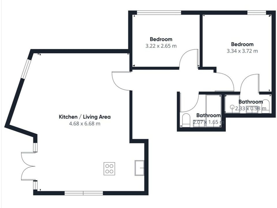 House | 2 bedrooms, Internet