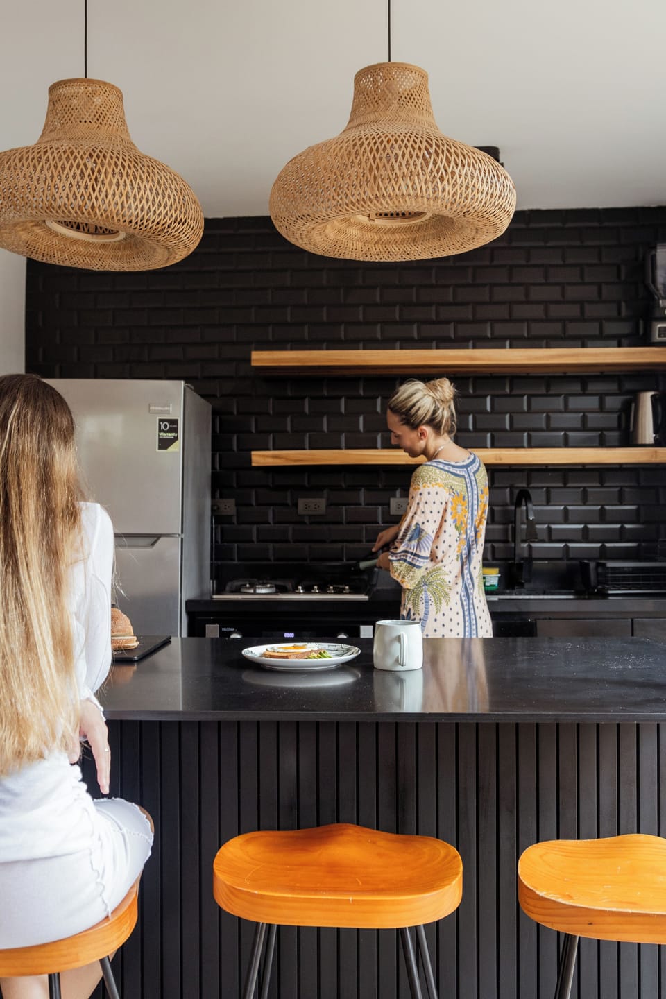 Swell boutique hotel suite 3 | Private kitchen | Espresso maker, full-size fridge, microwave, oven