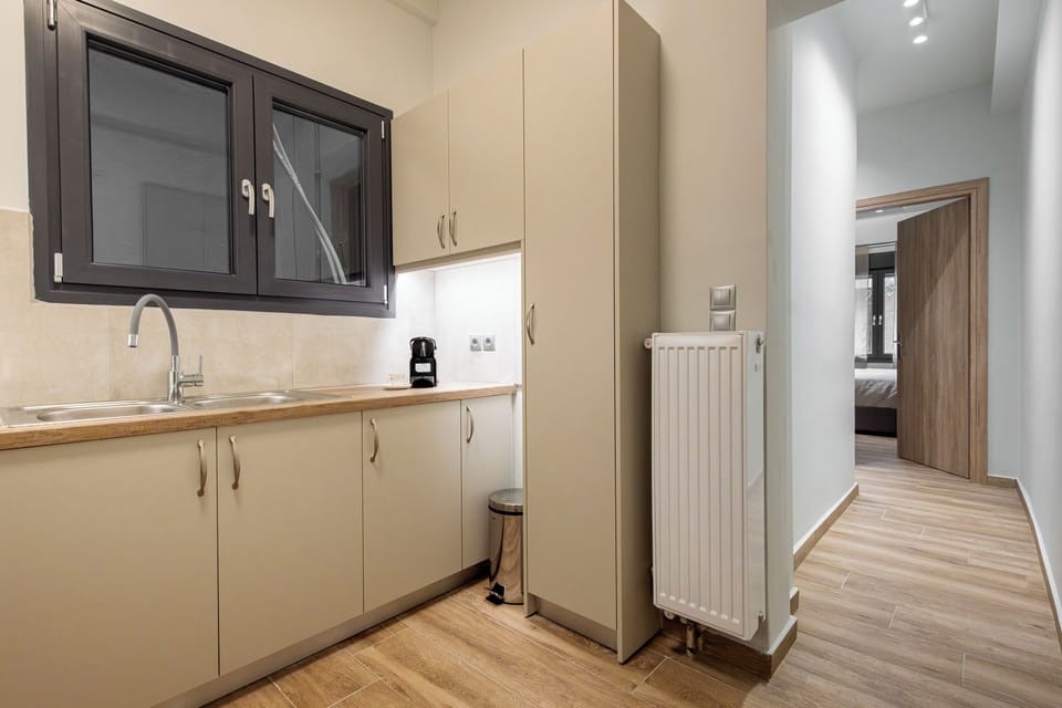 Luxury Apartment, City View | Private kitchen | Full-size fridge, microwave, oven, stovetop