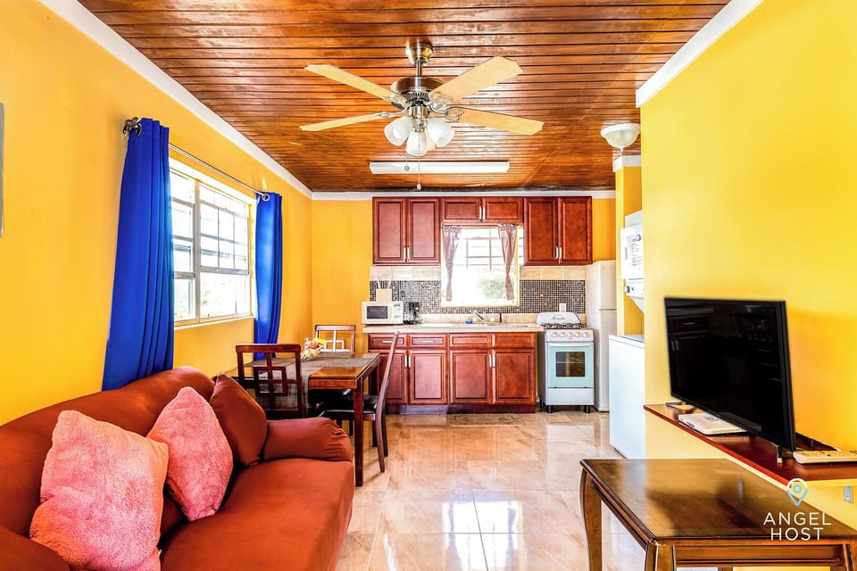 Apartment, 1 Queen Bed | Living area | TV
