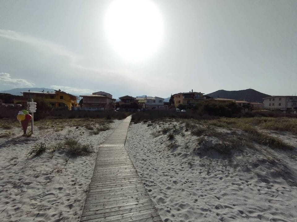 On the beach, white sand