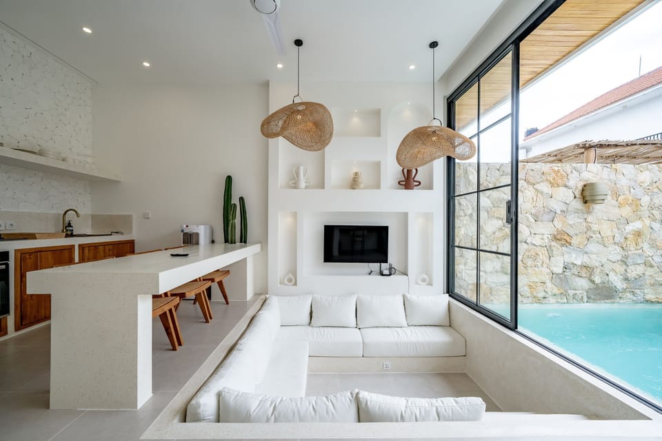 Villa, 1 Bedroom, Pool View | Living room | 32-inch TV with cable channels