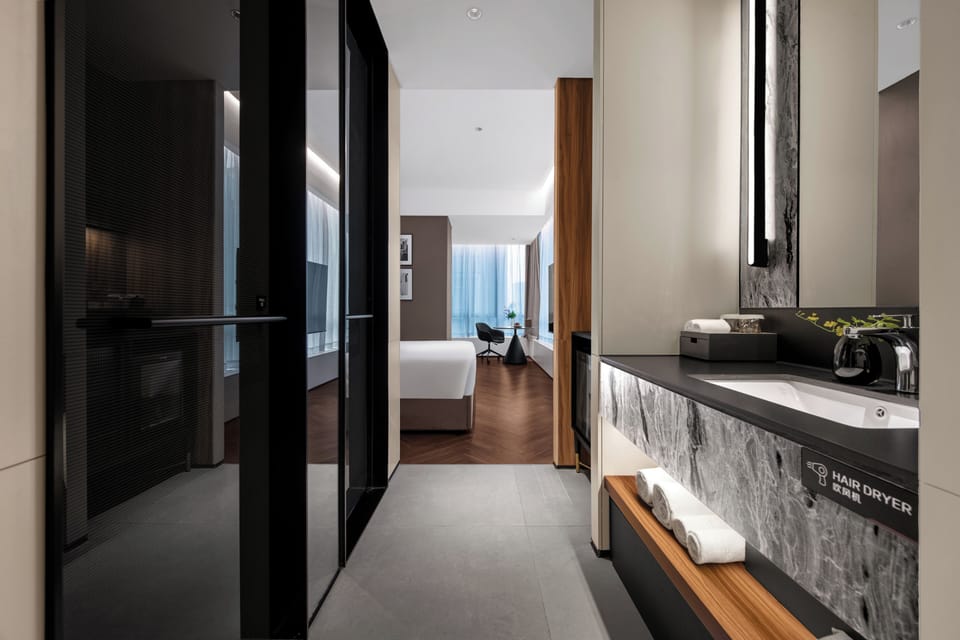 Panoramic Double Room, Private Bathroom, City View | Pillowtop beds, free minibar, desk, laptop workspace
