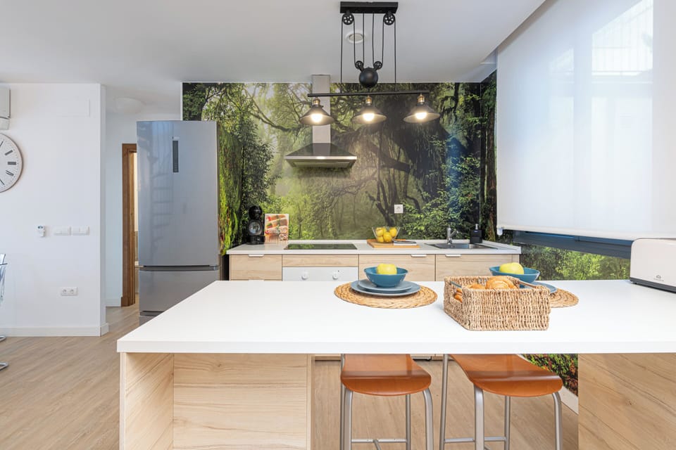 Classic Apartment, City View | Private kitchen | Full-size fridge, microwave, oven, stovetop