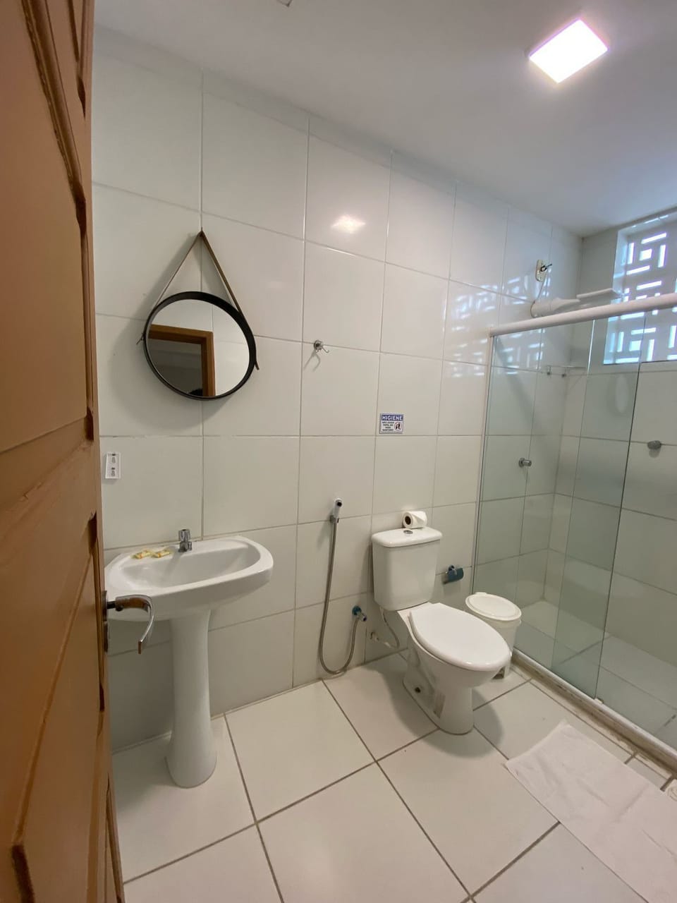 Comfort Double Room | Bathroom | Shower, hair dryer, towels, soap