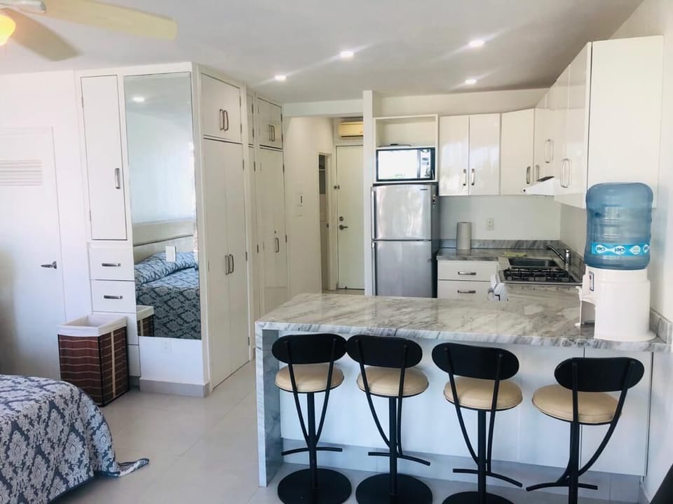 Studio, Balcony, Ocean View | Private kitchen | Coffee/tea maker