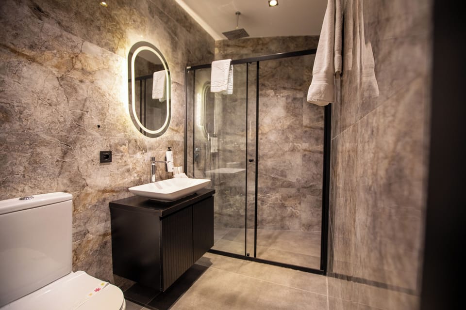 Standard Twin Room, City View | Bathroom | Shower, free toiletries, hair dryer, slippers